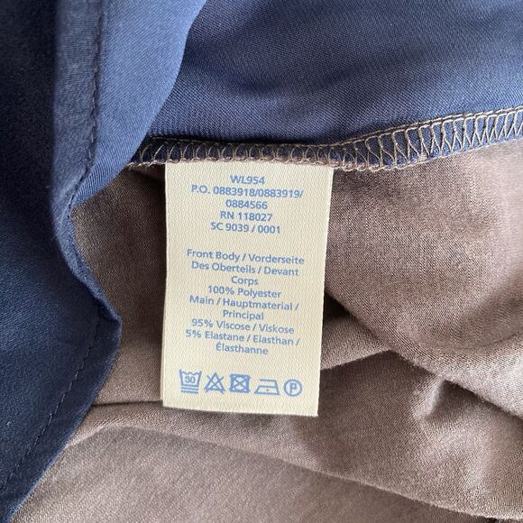 Boden Felicity Mixed Media Long Sleeve Color Block Silky Top Size 6 Artsy - Picture 9 of 9